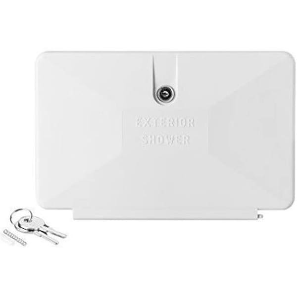 Dura Faucet Dura Faucet D6U-DFSA170DWT RV Exterior Shower Box Door; White D6U-DFSA170DWT - main